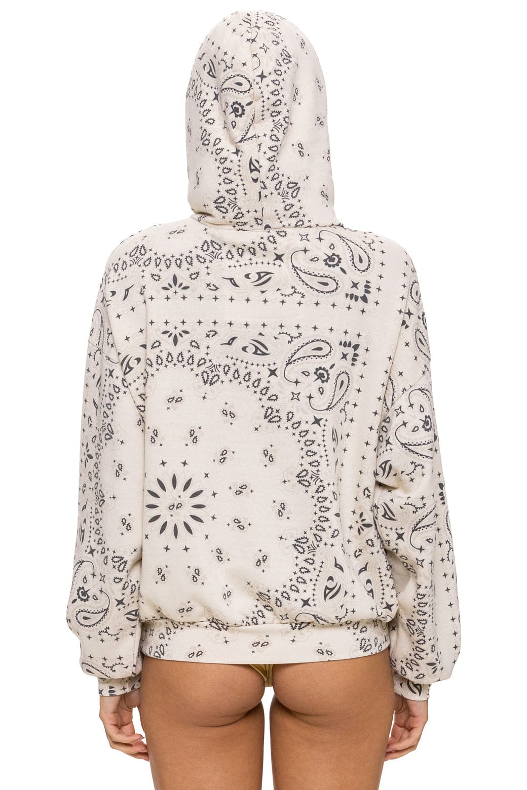 Aviator Nation BANDANA RELAXED PULLOVER HOODIE - VINTAGE WHITE
