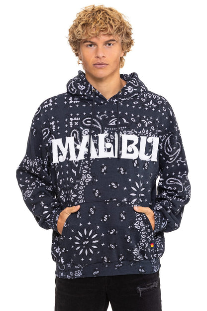 Aviator Nation BANDANA MALIBU RELAXED PULLOVER HOODIE - CHARCOAL