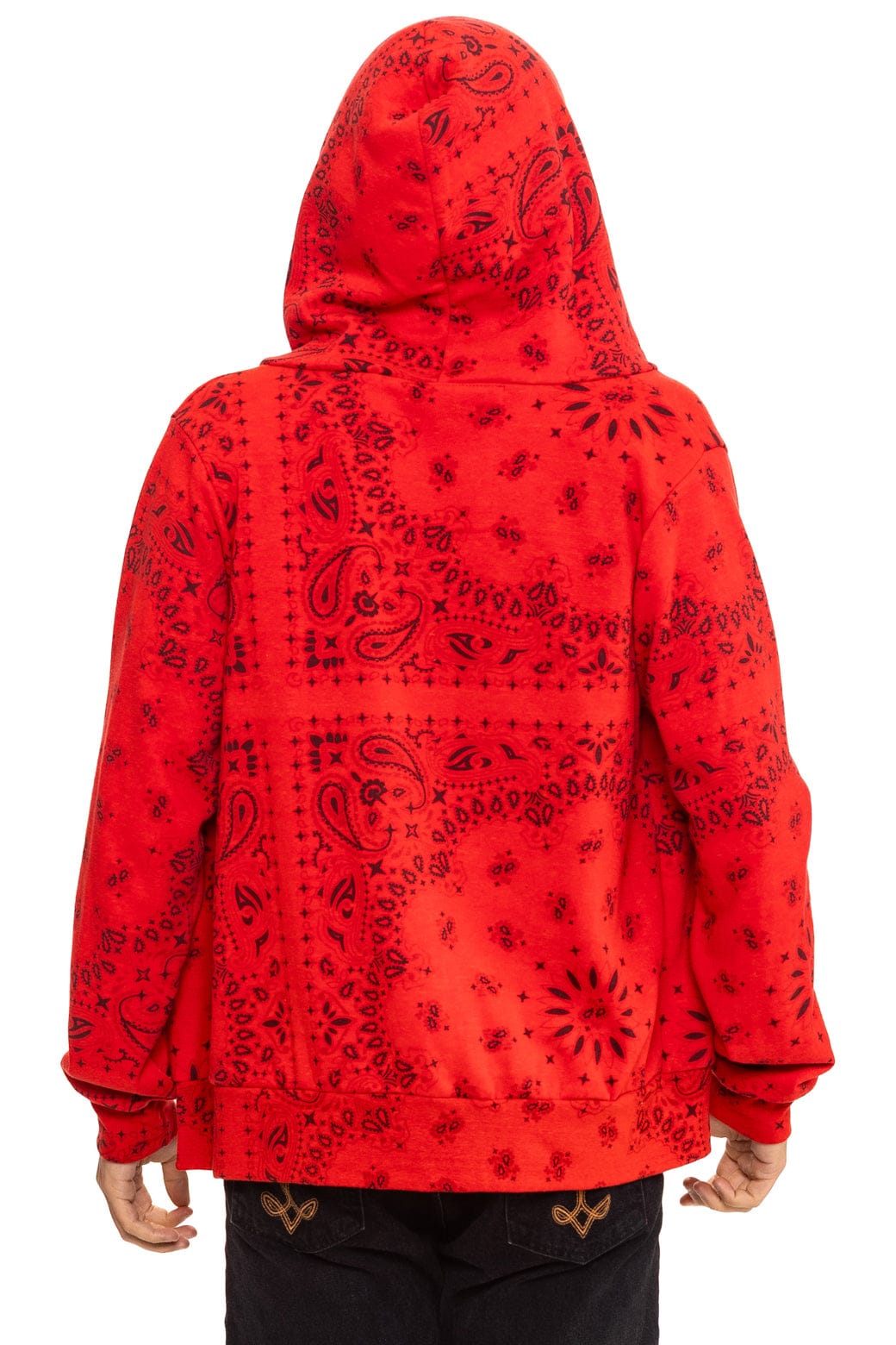 Aviator Nation BANDANA ZIP HOODIE - RED