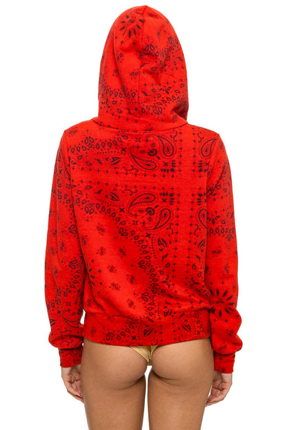 Aviator Nation BANDANA ZIP HOODIE - RED