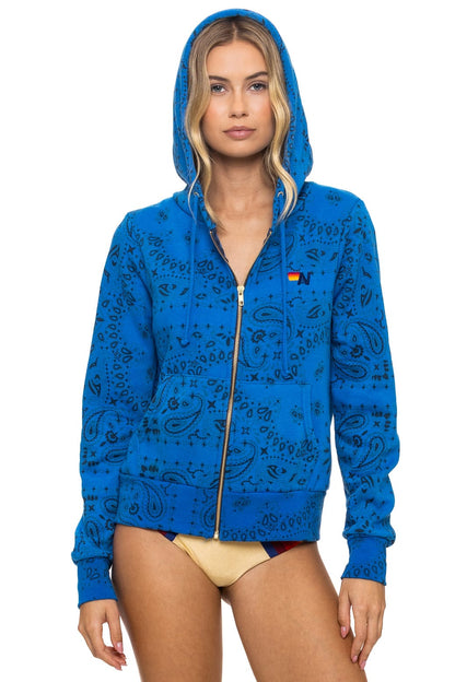 Aviator Nation BANDANA ZIP HOODIE - ADVENTURE BLUE