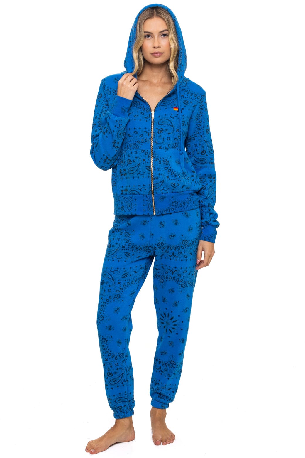 Aviator Nation BANDANA ZIP HOODIE - ADVENTURE BLUE