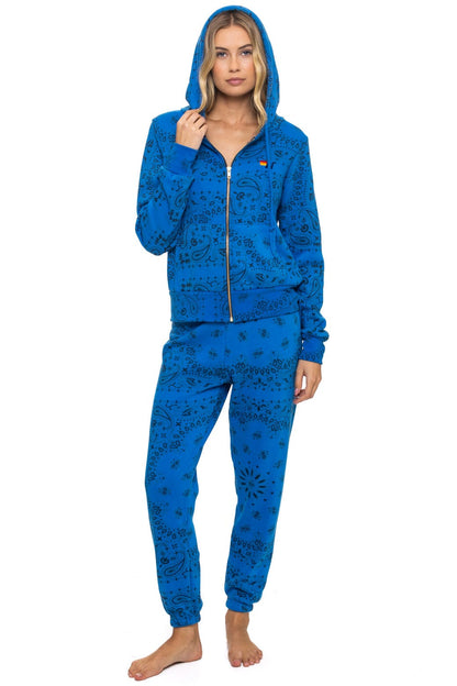 Aviator Nation BANDANA ZIP HOODIE - ADVENTURE BLUE
