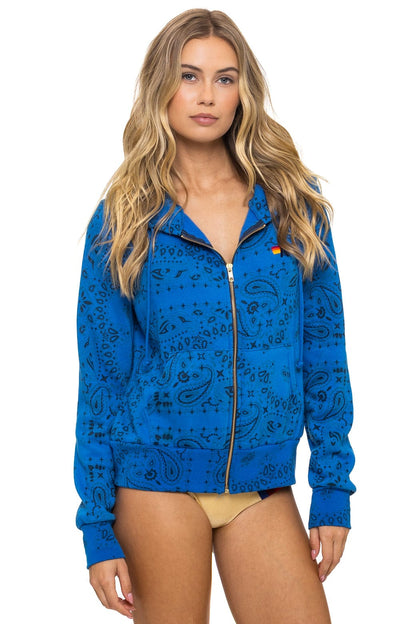 Aviator Nation BANDANA ZIP HOODIE - ADVENTURE BLUE