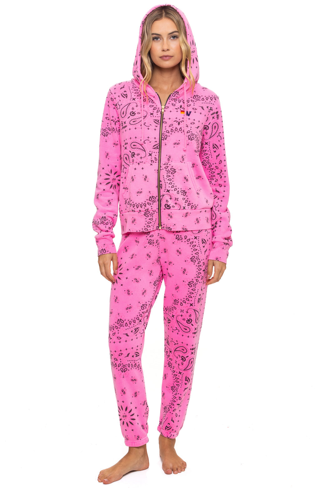 Aviator Nation BANDANA SWEATPANTS - NEON PINK