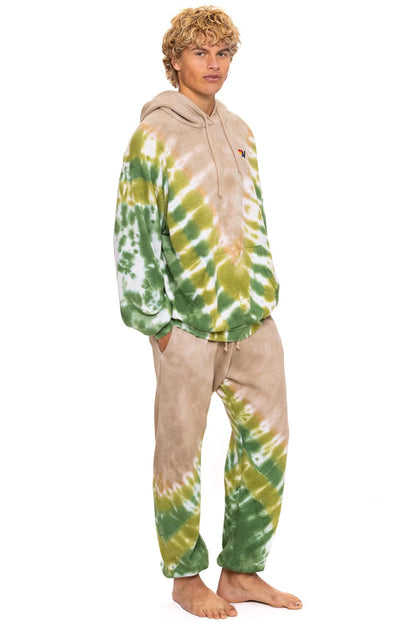 Aviator Nation HAND DYED V SWEATPANTS - TIE DYE SAND // JUNGLE
