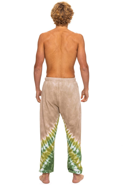 Aviator Nation HAND DYED V SWEATPANTS - TIE DYE SAND // JUNGLE